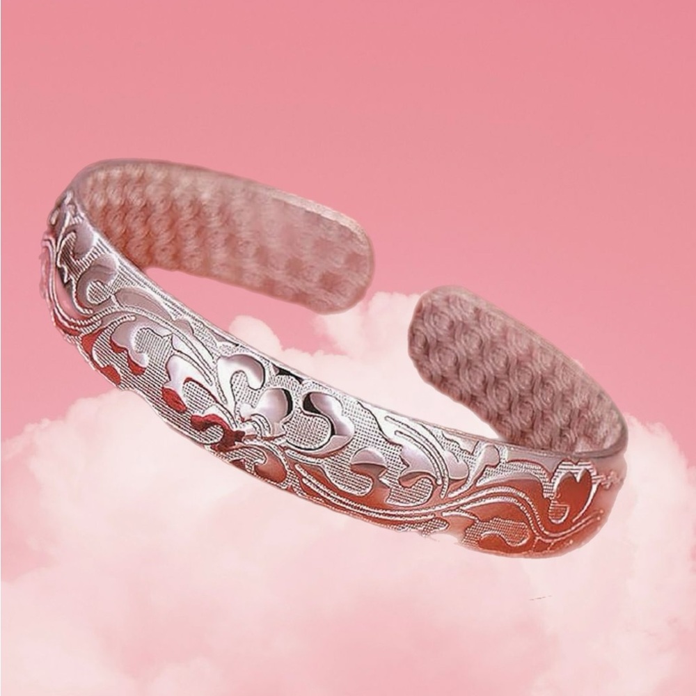 Silver Filigree Open Cuff Bracelet - Women's Jewelry